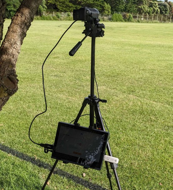 A hardware setup in the field